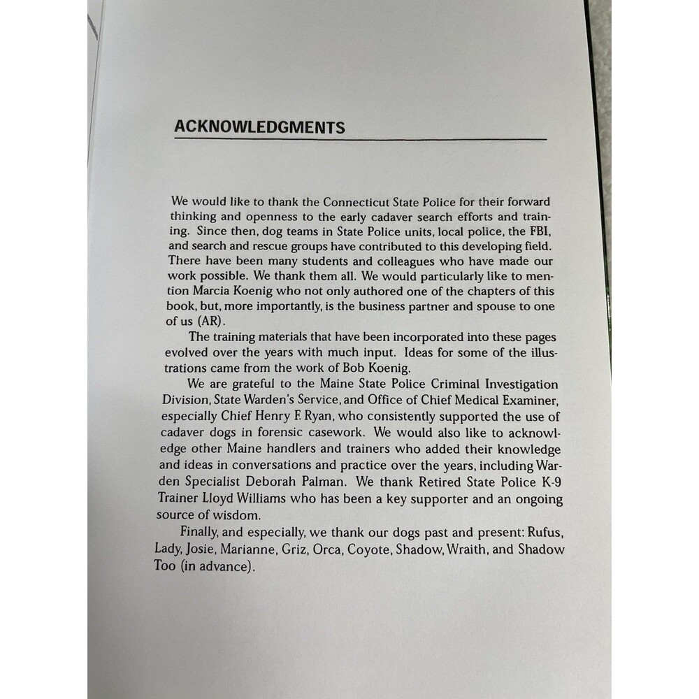 CADAVER DOG HANDBOOK WATER SEARCH DEATH & DECOMPOSITION. Search & Rescue K9 - Picture 5 of 16